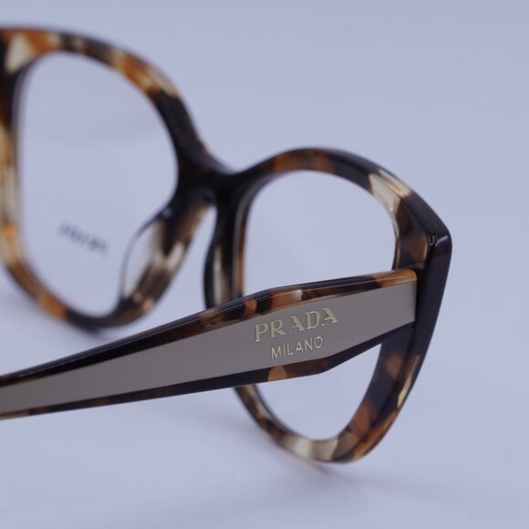 Prada PRB04V 07R1O1 Eyeglasses Havana Caramel 53mm Cat Eye Frame - Picture 6 of 11
